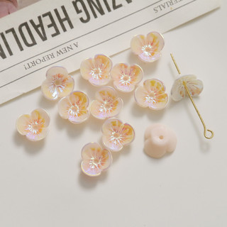 Nhỏ Nhỏ Ngọc Trai Mini Mạ Màu Ba Chân Hoa Bát Nhỏ Phụ Kiện Hoa diy Bông Tai Nữ Mũ Trùm Đầu Vỏ Điện Thoại Chất Liệu Bán Buôn