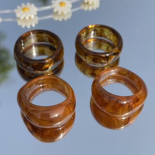 Phong Cách Nhật Bản - Nhẫn, Bông Tai và Mặt Dây Chuyền từ Nhựa Retro, Độc Đáo cho Phụ Kiện Thời Trang