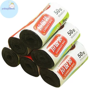 Pufangbliss 1 Cuộn 50 * 60cm Túi Đựng Rác Một Màu Dày Tiện Lợi Môi Trường Túi Đựng Rác Nhựa Dùng Một Lần Túi Nhựa Đen Rác VN
