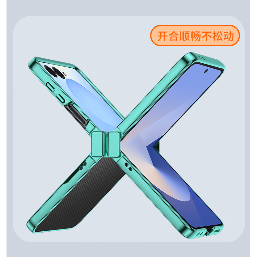 Mạ Trong Suốt Ốp Lưng Điện Thoại Samsung Galaxy Z Flip 7 Flip 6 Flip 5 Flip 4 Flip 3 5G Bản Lề Bảo Vệ Chống Sốc