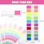 YOI 100 120 Đếm Màu Dính PET Nhãn Trang Bút Đánh Dấu Văn Bản Dải Highlighter