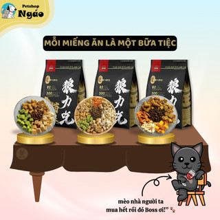 Hạt Cho Mèo LANGLIKE Đen Cao cấp - Siêu Topping, Đạm 40%, Hạt LANG LIKE Cho Mèo, Không Độn Ngũ Cốc