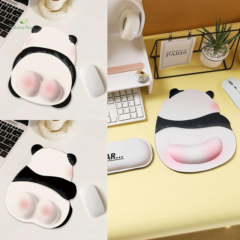 [Nhà Điện] Miếng Lót Chuột Gấu Trúc Mông Màu Hồng Dễ Thương mới Miếng Lót Chuột Cổ Tay Silicon Sáng Tạo Chuột Ngộ nghĩnh Tay Còn Lại Máy Tính Văn Phòng Miếng Lót Chuột Chống Trượt mới