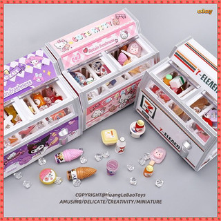 711 Cửa hàng tiện lợi Tủ đông Nhãn dán tủ lạnh Túi Biển hiệu Mô hình tủ lạnh thu nhỏ Nhãn dán từ tính Nhãn dán nam châm Mẫu tủ đông 3d Ba chiều Dạ quang Trang trí không khí tại nhà Trang trí bàn Tủ lạnh Mini