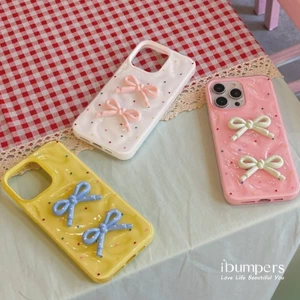 ibumpers Ốp Điện Thoại iPhone Hàn Quốc Dễ Thương Màu Kẹo Nơ Cho IPhone 11 12 13 14 15 16 Pro Max Ốp Lưng Thiên Thạch Màu Kẹo Silicon Mềm Chống Sốc