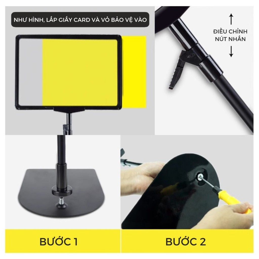 Bảng Sale Khung Mica Để Bàn A4 Hai Mặt Chữ T - Giá Đỡ Bảng Khuyến Mãi, Menu, Thông Báo Trưng Bày Đa Năng