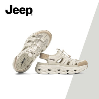 Xăng đan thể thao mới mùa hè dành cho nữ JEEP, Dép thông thường đi biển đục lỗ thoáng khí