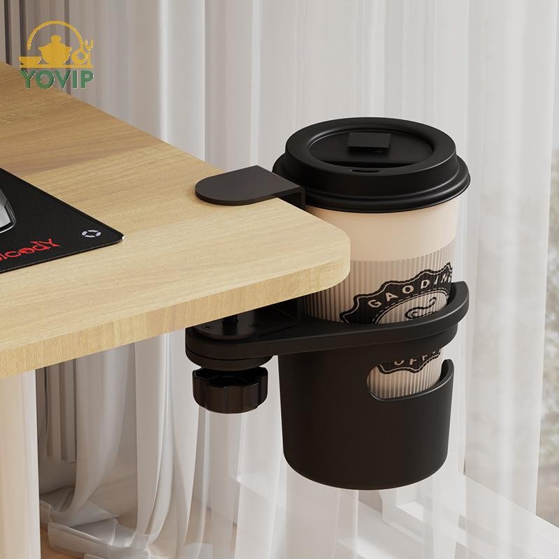 YOVIP Để Bàn Cốc Kẹp Có Thể Điều Chỉnh Chống Tràn Cà Phê Giá Đỡ Xoay 360 Độ Cạnh Bàn Kẹp Cốc Chống Rơi Bàn VN