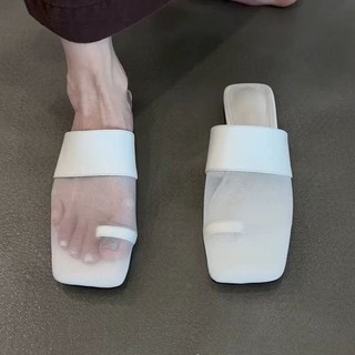 Dép xỏ ngón chân vuông dày lưới trượt nữ
