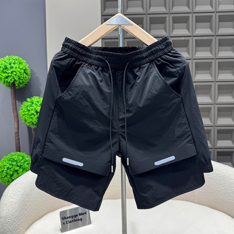 Quần short nam thời trang mùa hè mỏng, thoáng khí với lưới khâu