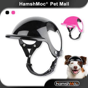 HamshMoc Mũ bảo hiểm cho chó bảo vệ Tai thông gió Mở chống sốc Móc đệm và dây đeo vòng để an toàn ngoài trời