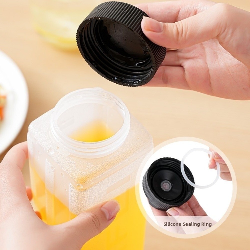 Bình đựng nước sốt ép SUNKISSD, Bình bóp hai đầu 720ml, Dụng cụ nhà bếp Nhựa dung tích lớn trong đầu bếp dã ngoại sốt cà chua đầu tiên