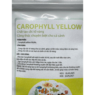 Gói Bột 20gram Carophyll Chất tạo sắc tố vàng dành cho cá cảnh ACPharno tăng màu vàng