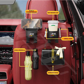 1 / 2 Chiếc Ghế Ô Tô Tựa Đầu Móc Treo Lưu Trữ Sắp Xếp Đa Năng Có Giá Đỡ Cốc Cho Túi Xách Cho Xe Toyota Honda Mitsubishi BMW Benz Suzuki Nissan Mazda Ford VW Hyundai Kia BYD Chery