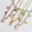 Vòng cổ dây bện JVSUB, Mặt dây chuyền sinh vật biển đa phong cách Bohemian, Dây chuyền xương đòn bằng thép không gỉ dành cho nữ Quà tặng trang sức