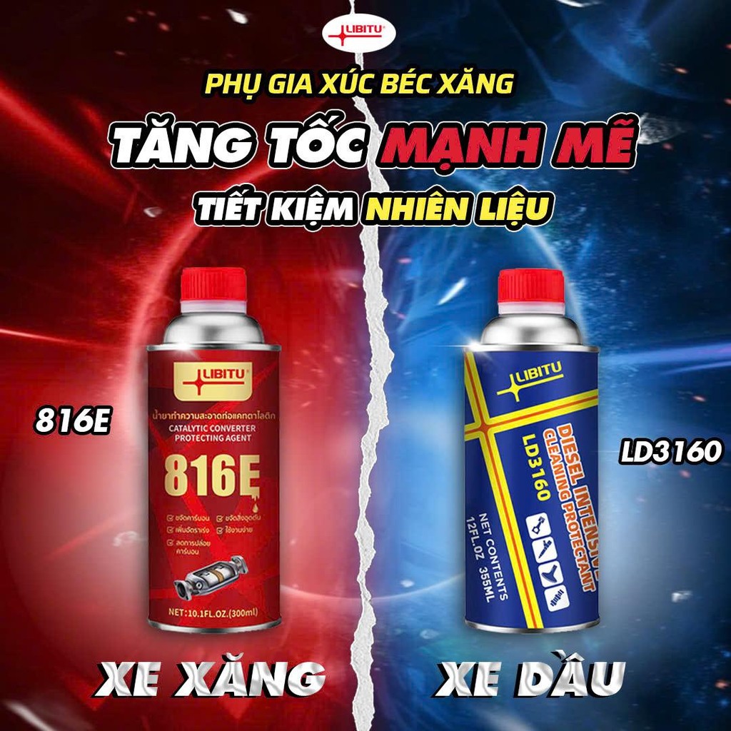  COMBO VỆ SINH KIM PHUN & BUỒNG ĐỐT LIBITU CHO Ô TÔ ✅ Hiệu Quả Tức Thì, Ngăn Ngừa Muội Than, Bảo Vệ Động Cơ