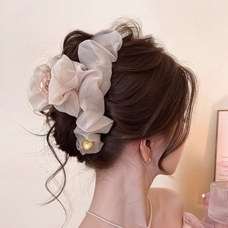 Lưới vuốt tóc nhiều lớp kèm kẹp mềm, thiết kế lông tơ dày dành cho tóc dày của bé gái và phụ nữ