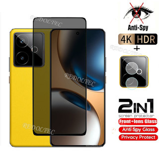 Realme GT 7T GT7 Kính cường lực riêng tư Chống gián điệp Full Cover Bảo vệ màn hình Chống Peek 2in1 Phim riêng tư + Bảo vệ ống kính Realme GT7T GT 7 T