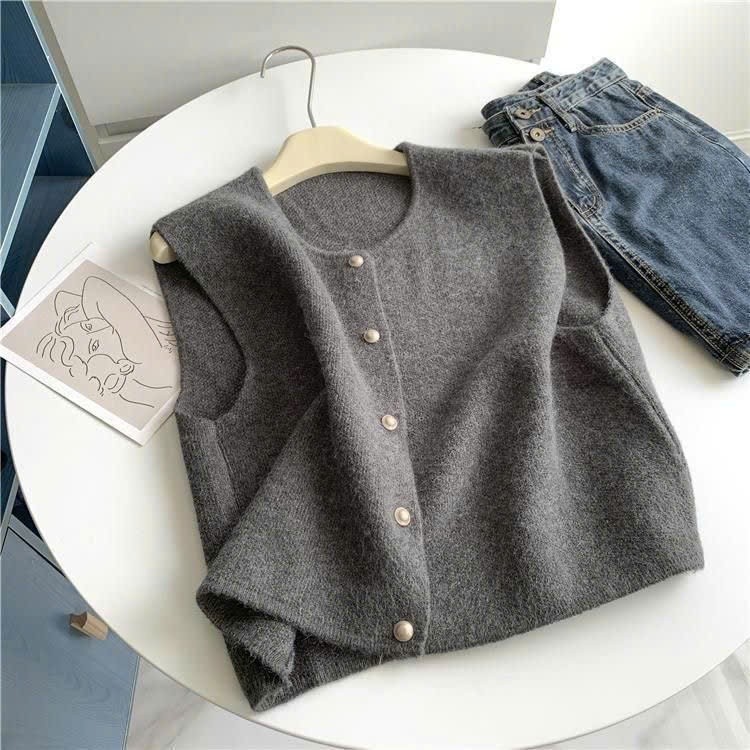 Áo gile len thu đông thiết kế hottrend cách điệu chất liệu len dệt kim mềm mại hàng cao cấp BA SP359