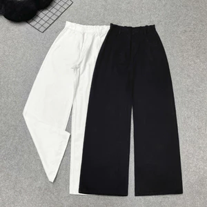 Quần Kaki Nữ Bigsize Dáng Suông Cạp Cao Lưng Thun Co Giãn Form Rộng Đứng Dáng Đẹp Q563