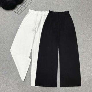 Quần Kaki Nữ Bigsize Dáng Suông Cạp Cao Lưng Thun Co Giãn Form Rộng Đứng Dáng Đẹp Q563