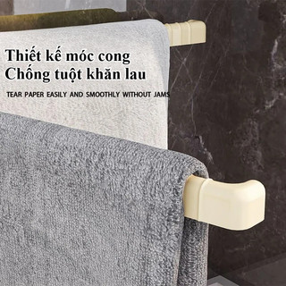 Giá treo khăn 3 thanh xoay 180°,  Hút chặt tường, chịu lực tốt, Tối ưu hóa không gian