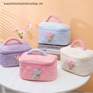 [savemoneyeveryday] Túi đựng hoa thời trang dành cho nữ Túi đựng mỹ phẩm du lịch dung tích lớn Túi dây kéo Túi đựng đồ di động Dụng cụ trang điểm [vn]