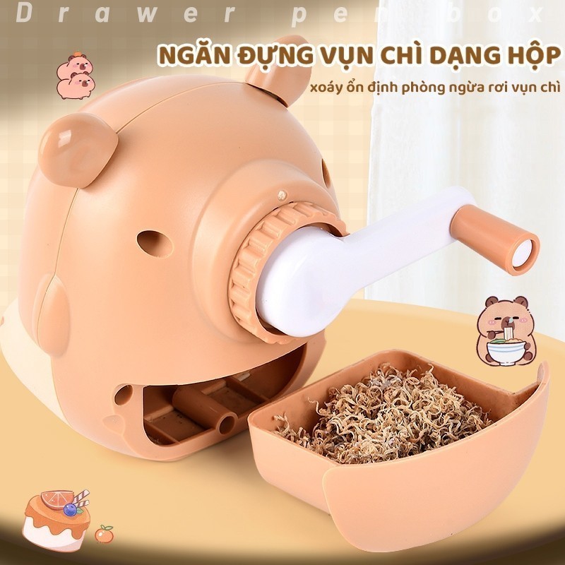 Gọt Bút Chì Quay Tay An Toàn Cho Bé - Chuốt Bút Chì Tự Động Đa Năng, Phù Hợp Với Nhiều Loại Bút Khác Nhau