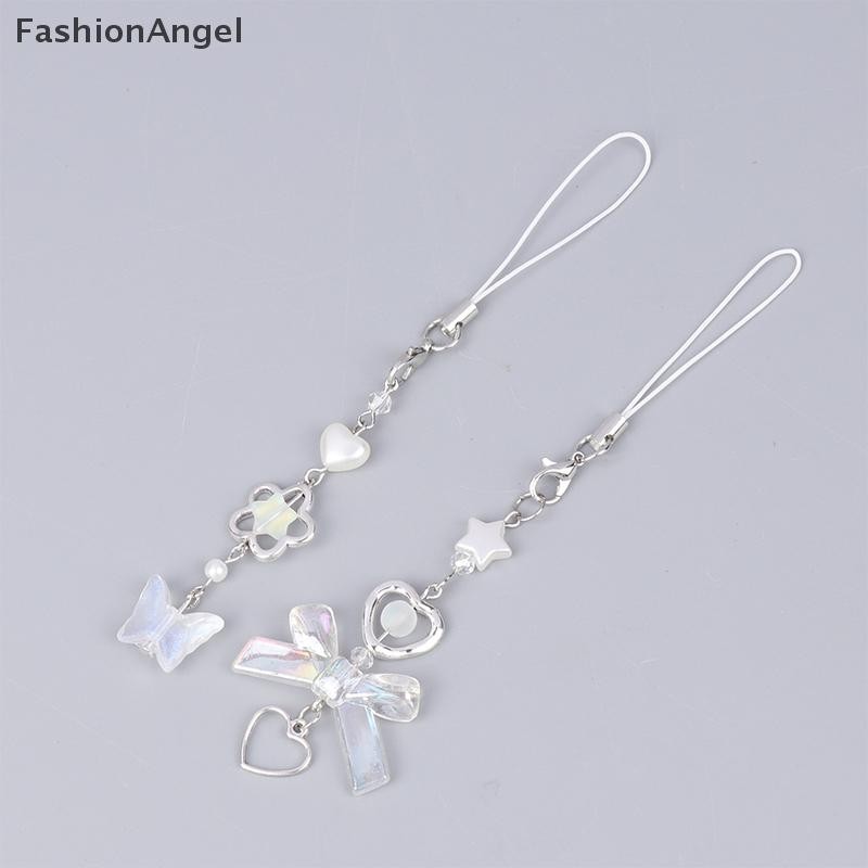 FashionAngel Y2K Dây Đeo Điện Thoại Di Động Trong Suốt Dây Xích Điện Thoại Ngọt Nơ Dây Buộc Điện Thoại Di Động Cho Bé Gái Chống Mất Móc Khóa VN