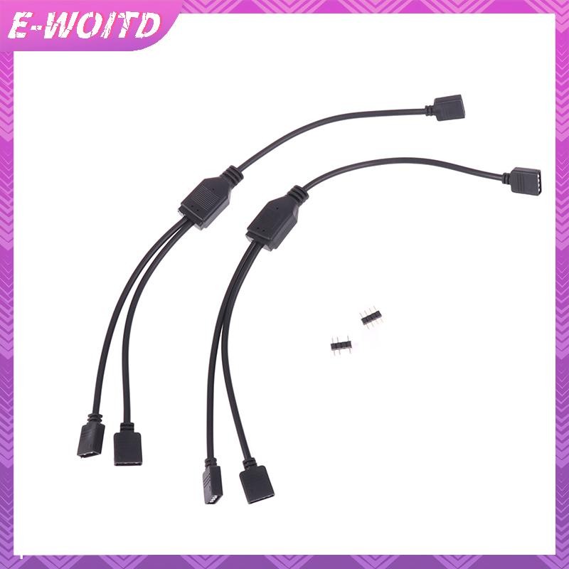 E-woitd 5V 3 Pin 12V 4pin ARGB Bộ Chia Cáp Nối Dài Cho PC Quạt Máy Tính Bo Mạch Chủ AURA RGB LED Dải Ánh Sáng HNVN