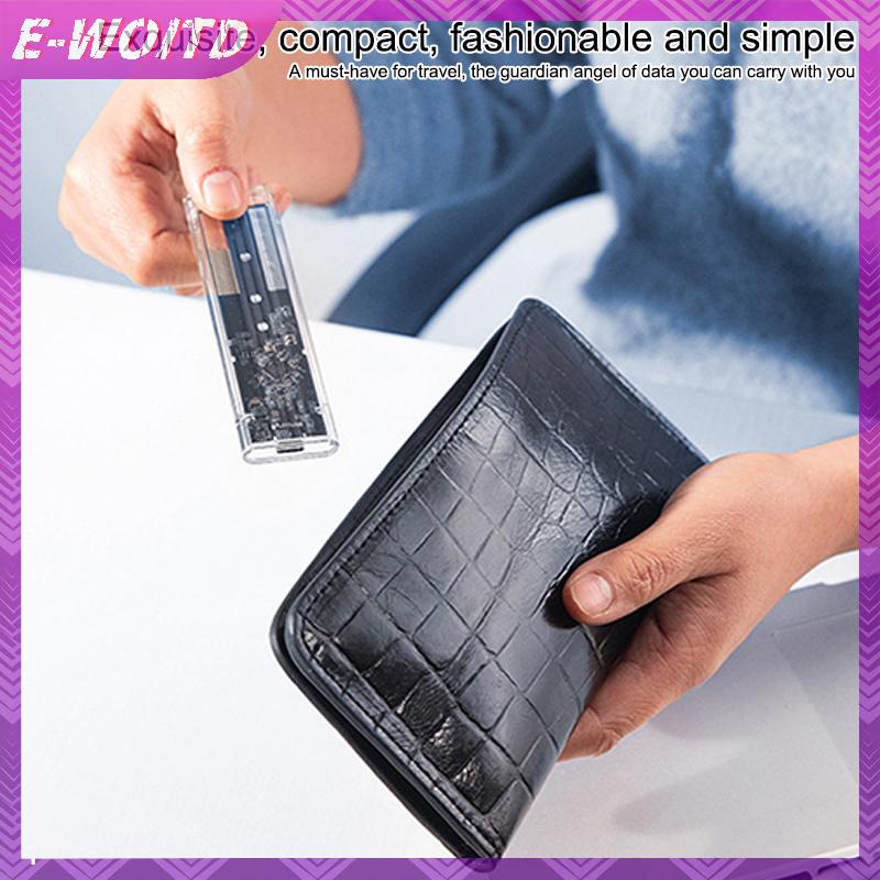 E-woitd M.2 NVME PCIe NGFF SATA Hộp đựng giao thức USB trong suốt Loại C 10Gbps PCI-E Hộp đựng ổ cứng gắn ngoài trong suốt cho điện thoại máy tính xách tay HNVN
