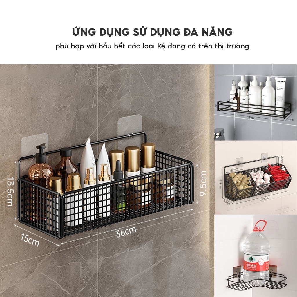COMBO 2 Miếng Dán Tường Cho Kệ Nhà Tắm Kệ Inox Nhà Bếp Chất Liệu PVC Dán Tường Siêu Chắc