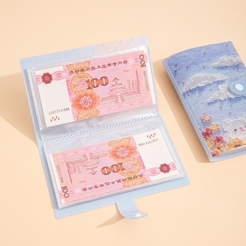 HAPPYNOOK Thử thách tiết kiệm chất kết dính Mini, 100 phong bì tái sử dụng, chống thấm nước, tranh sơn dầu, quà tặng