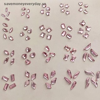 [savemoneyeveryday] 50 Chiếc Kim Cương Flatback Lấp Lánh Nhiều Hình Dạng Móng Tay Nghệ Thuật Kim Cương Giả Trang Trí Quyến Rũ Làm Móng Tay [vn]