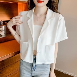 Áo Blazers Ngắn Đen Cho Nữ, Thiết Kích Cao Cấp, Phù Hợp Mùa Xuân Thu