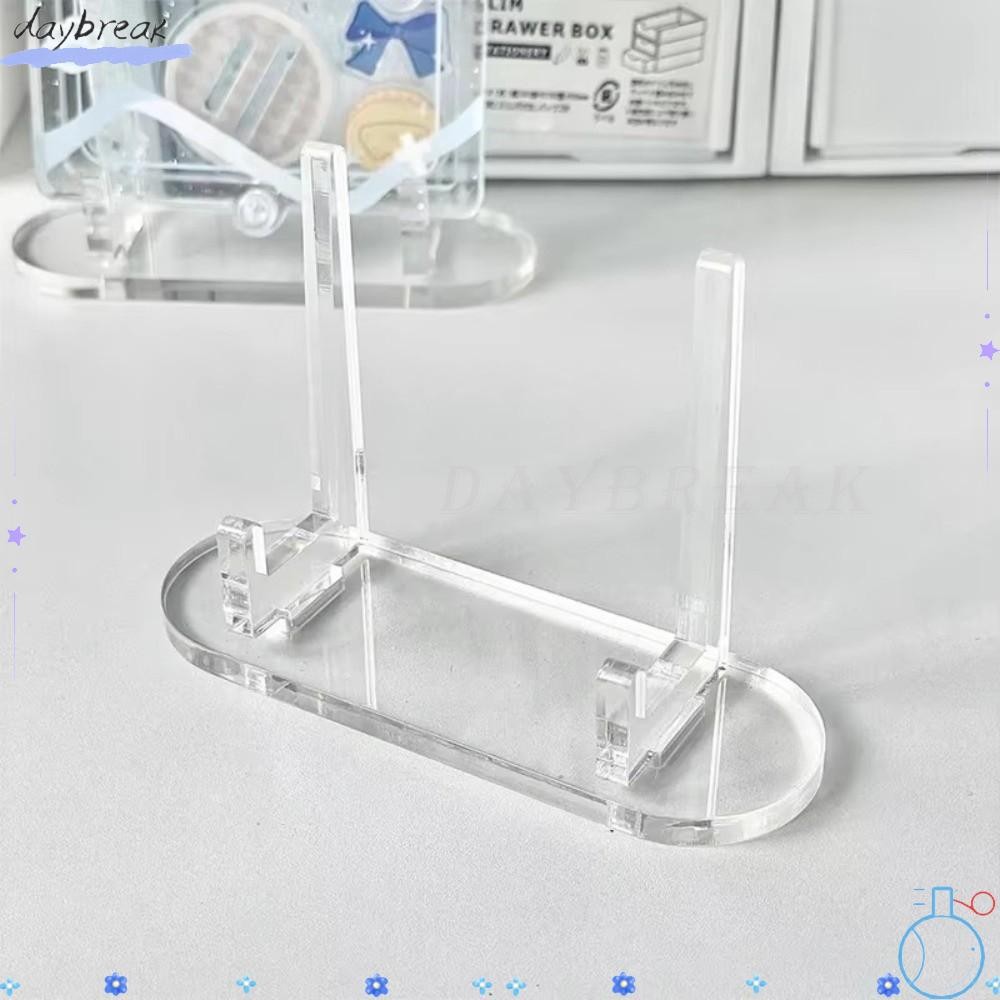 DAYBREAK 1 Giá đỡ dấu hiệu acrylic, Giá đỡ hiển thị trong suốt HD trang trí máy tính để bàn, Lưu trữ acrylic ​ Đế trưng bày thẻ