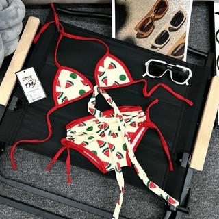 B1-[tomnaukids] Bikini dưa hấu cho bé gái chất thun co giãn thoải mái - Size 9-32Kg