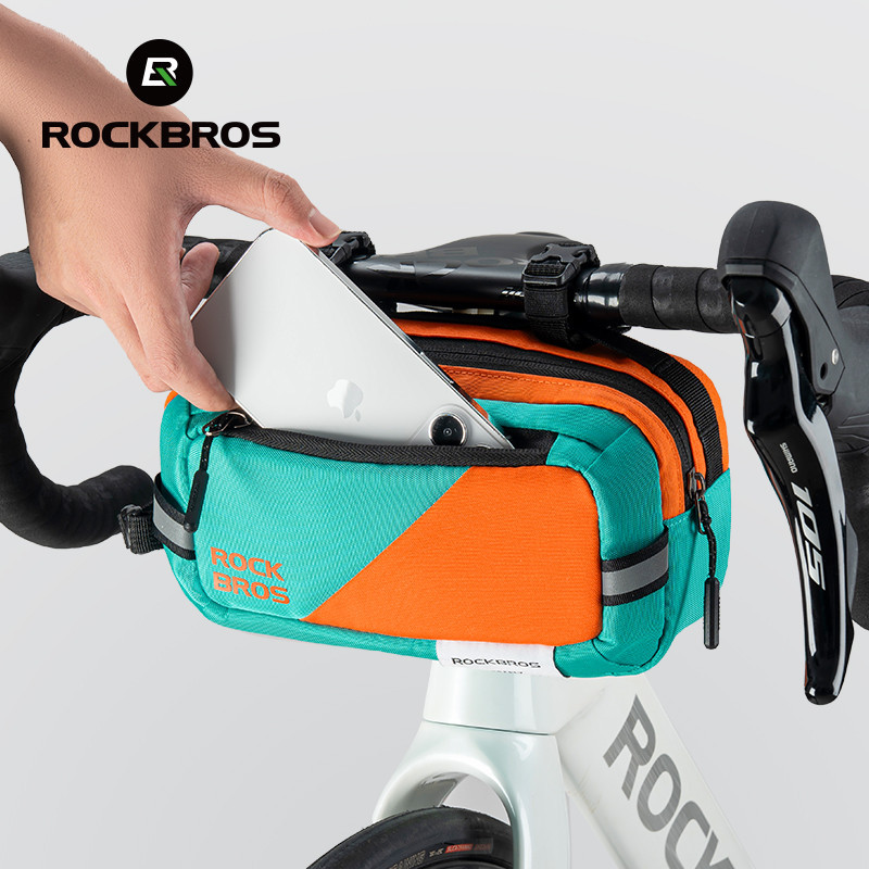 Rockbros Túi Tay Lái Xe Đạp Tranh Nhiều Màu Sắc Phản Quang Mặt Trước Túi Di Động Túi Đeo Vai Dung Tích 2.5L Thiết Bị Đi Xe Đạp