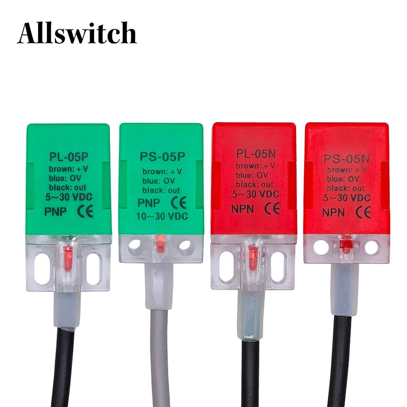 Công tắc tiệm cận cảm ứng PL-05N PL-05P PS-05N Cảm biến nhựa vuông PS ...