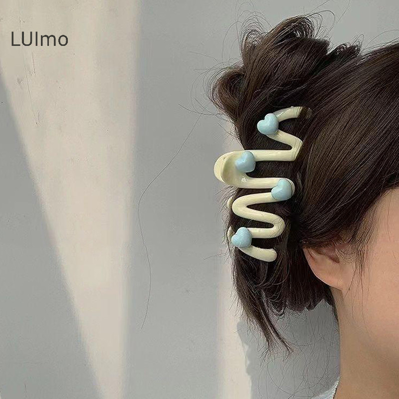 Luimo Sóng Nhiều Màu Sắc Vuốt Tóc Kẹp Tóc Nữ Bé Gái Thiết Kế Thời Trang Hàn Quốc Ngọt Ngào Đơn Giản Không Đều Kẹp Tóc Mũ SBS