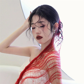 2024 Mới Cô Dâu Mũ Đội Đầu Tạo Kiểu Cá Tính Với Lỗ Vỡ Gió Cotton Lưới Khăn Choàng Phụ Kiện