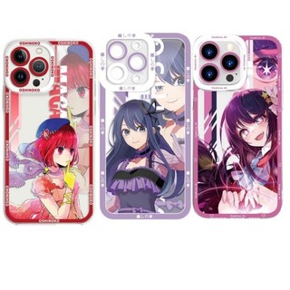 Ốp Lưng Cho Iphone 15 Pro Max 11 12 13 14 Pro Max Cover OSHI NO KO Arima Kana Hoshino Ai Akane Anime Silicone Trong Suốt Camera Bảo Vệ Trong Suốt Vuông Mắt Thiên Thần Vỏ Điện Thoại