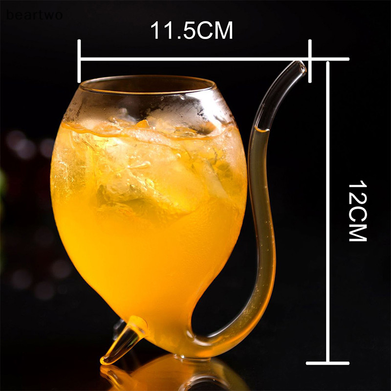 < Beartwo > ATTRACTIVE SALE Rượu thủy tinh chịu nhiệt Ống hút nước uống Cốc đẹp
