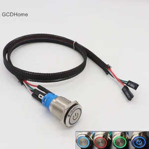 Gcdhome PC Host Power Starter Nút SW Nút Đặt Lại Máy Tính SW Có Cáp HOT