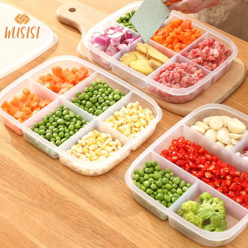 [Wusisi] Hộp Bảo Quản Thực Phẩm Trái Cây Ngăn Di Động Tủ Lạnh Tủ Đông Sắp Xếp MỚI
