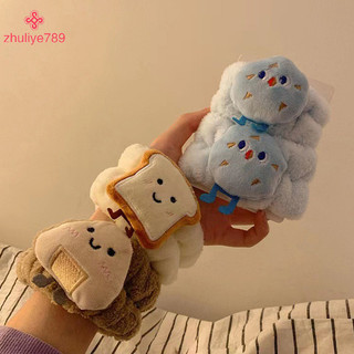 < zhuliye789 > Dây đeo cổ tay Spa để rửa mặt Lông cừu Chăm sóc da Bánh nướng tóc Dây đeo cổ tay cho nữ Trang điểm bé gái