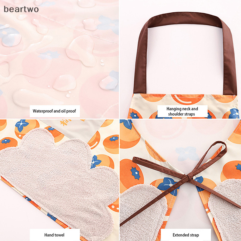 < Beartwo > Hộ Gia Đình Nấu Ăn Lau Tay Tạp Dề Chống Dầu Chống Thấm Nước Nam Nữ Trưởng Thành Eo Thời Trang Cà Phê Quần Áo Lau Tay Tạp Dề Đẹp