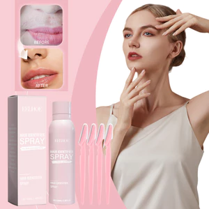 1 Bộ Xịt Nhận Dạng Tóc Xịt Tẩy Lông Mặt Làm Mịn Mặt Không Đau Không Lông Với 4 Dụng Cụ Cạo Chăm Sóc Mặt