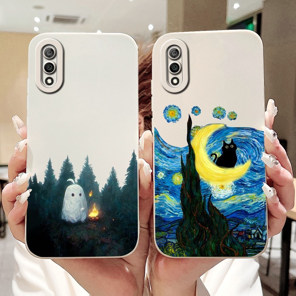 Ốp lưng Huawei Y7Pro 2019 DUB-LX2 Ốp điện thoại silicon hình mèo dễ thương thẩm mỹ Huawei Y7 Pro 2019