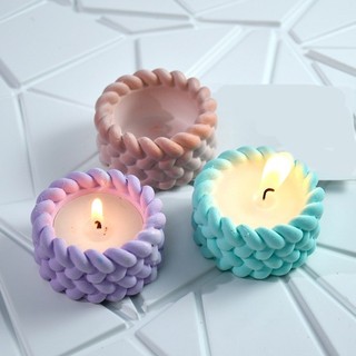 Com * Khuôn Silicon Dây Dệt Cho Nhựa Dính Giá Đỡ Tealight Giá Đỡ Succulents Planter Khuôn Trang Trí Nhà Cửa